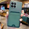 Etui na telefon For Honor 400 Smart G z miejscem na karty, portfelem, uchwytem, do Huawei Honor400 Smart X7d 4G, matowe, miękkie silikonowe, ochrona tyłu