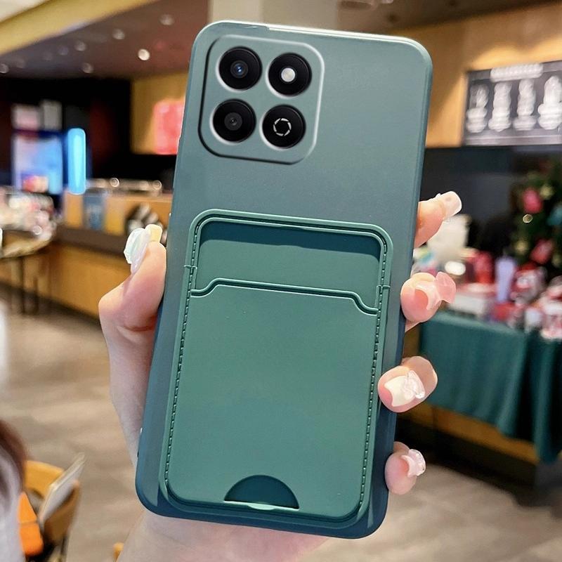 Etui na telefon For Honor 400 Smart G z miejscem na karty, portfelem, uchwytem, do Huawei Honor400 Smart X7d 4G, matowe, miękkie silikonowe, ochrona tyłu