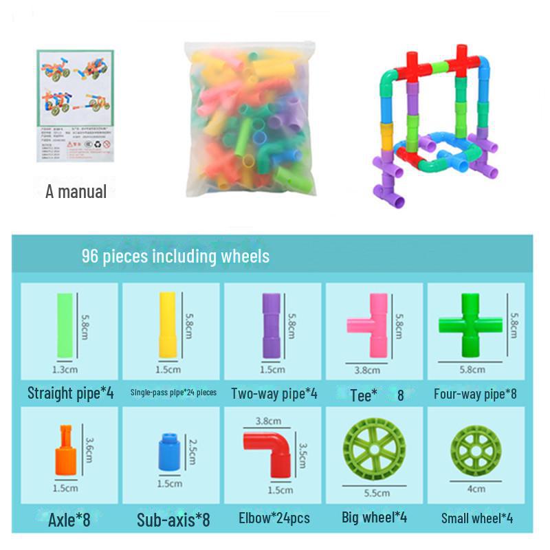 DIY Water Pipe Building Blocks for Kids - Science Education Toy for Kindergarten