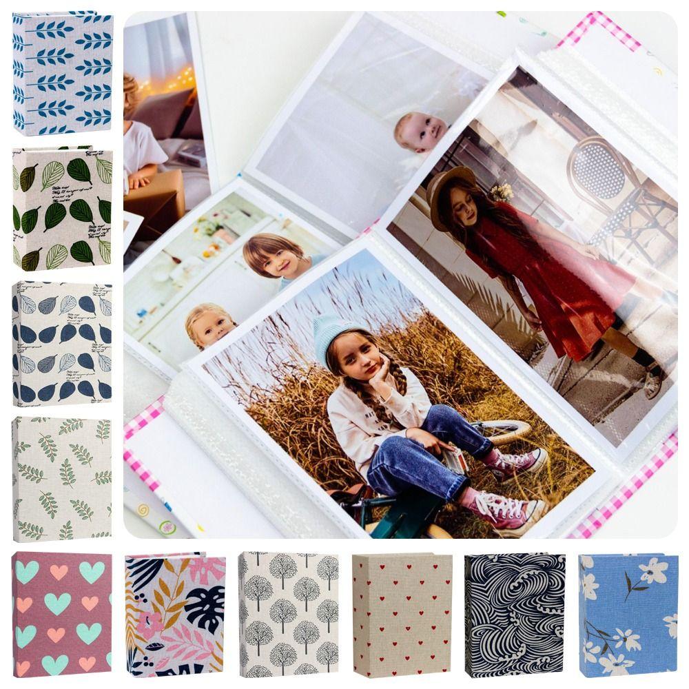 Linen Cover Small Scrapbook Album 100 Pockets Photo Storage Photo Album  Wedding Family Anniversary