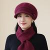 Autumn and Winter Hats for Middle Aged and Elderly Mothers Thickened Warm Woolen Hats  Grandma Rabbit Fur  Western Style Cold Proof Knitted Hats