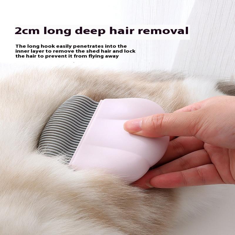1Pcs Multi-Purpose All Hair Lengths Pet Grooming Brush Shell Shape Self-Cleaning Massage Comb Ergonomic Pet Comb Pet Cat Dog