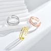 European and American Fashion Line Ring, Female Niche Design, Simple Double-layer Open Rings