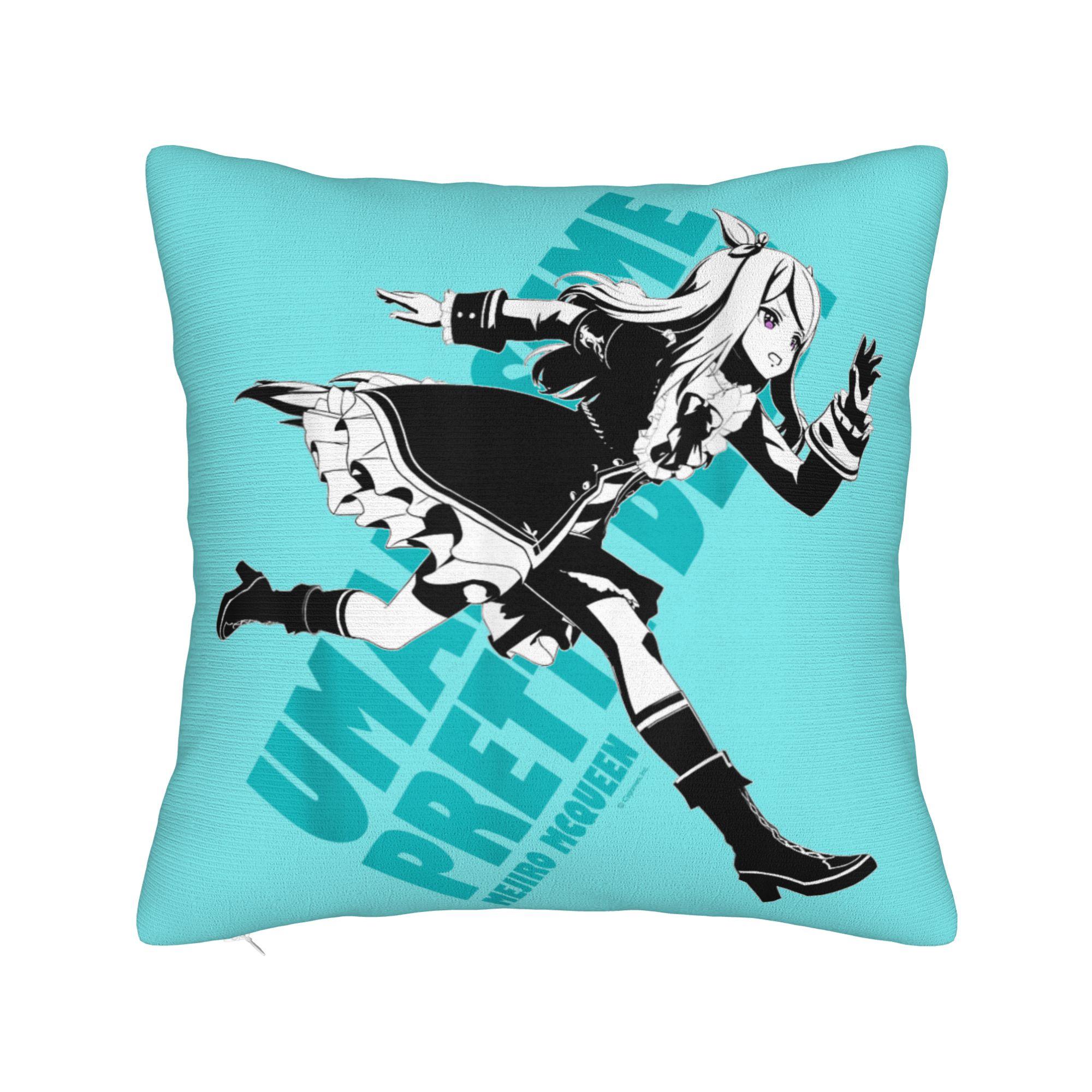 

Printing Umamusume Pretty Derby Oguri Cap Pillowcase Polyester Cushion Cover Decorations Throw Pillow Case Cover Home Zippered 12x12Inch