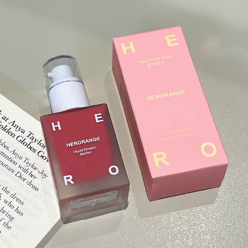 Herorange 4Colors Liquid Blush Pressed Blush Moisturizing Color Enhancing Face Eyes Lips Women'S Makeup Create Rouge Blush Cream