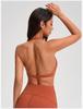 European & American Halter Push-Up Sports Bra - Nude Feel, Skin-Friendly Open Back Yoga Style, Women's Fashion YG-1005