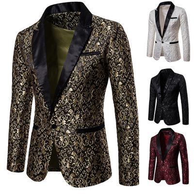 Men's Lapel Suit: 2024 Autumn/Winter European & American Jacquard Design XZ32