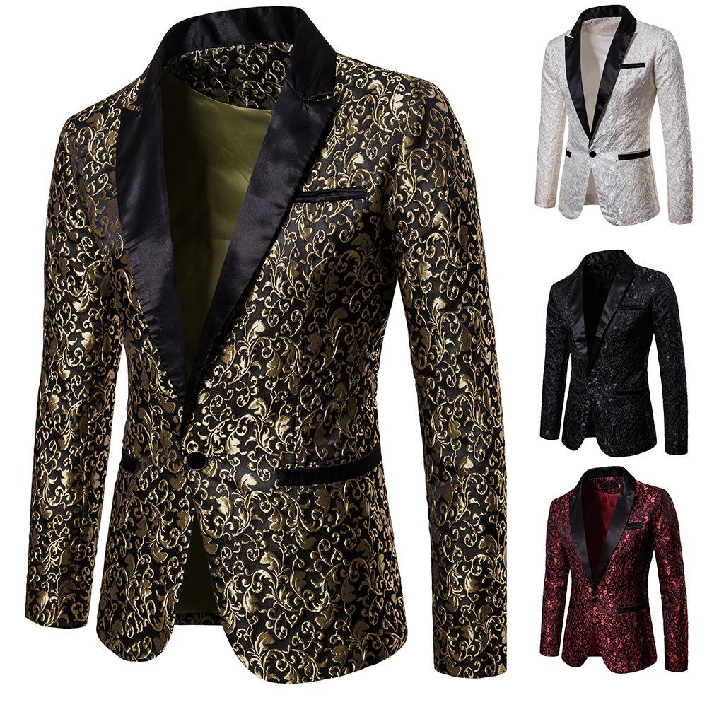 Men's Lapel Suit: 2024 Autumn/Winter European & American Jacquard Design XZ32