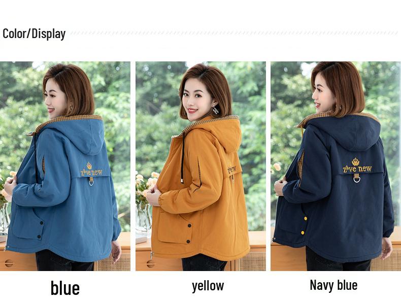 2025 Women's Fleece-Lined Hooded Jacket, Thick Loose Cotton-Padded Coat for Autumn/Winter.