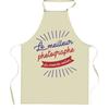 Planetee Tablier De Cuisine Photographe Meilleur Du Monde Entier | Cadeau Original Humour Pour Cuisinier Vêtement Blouse