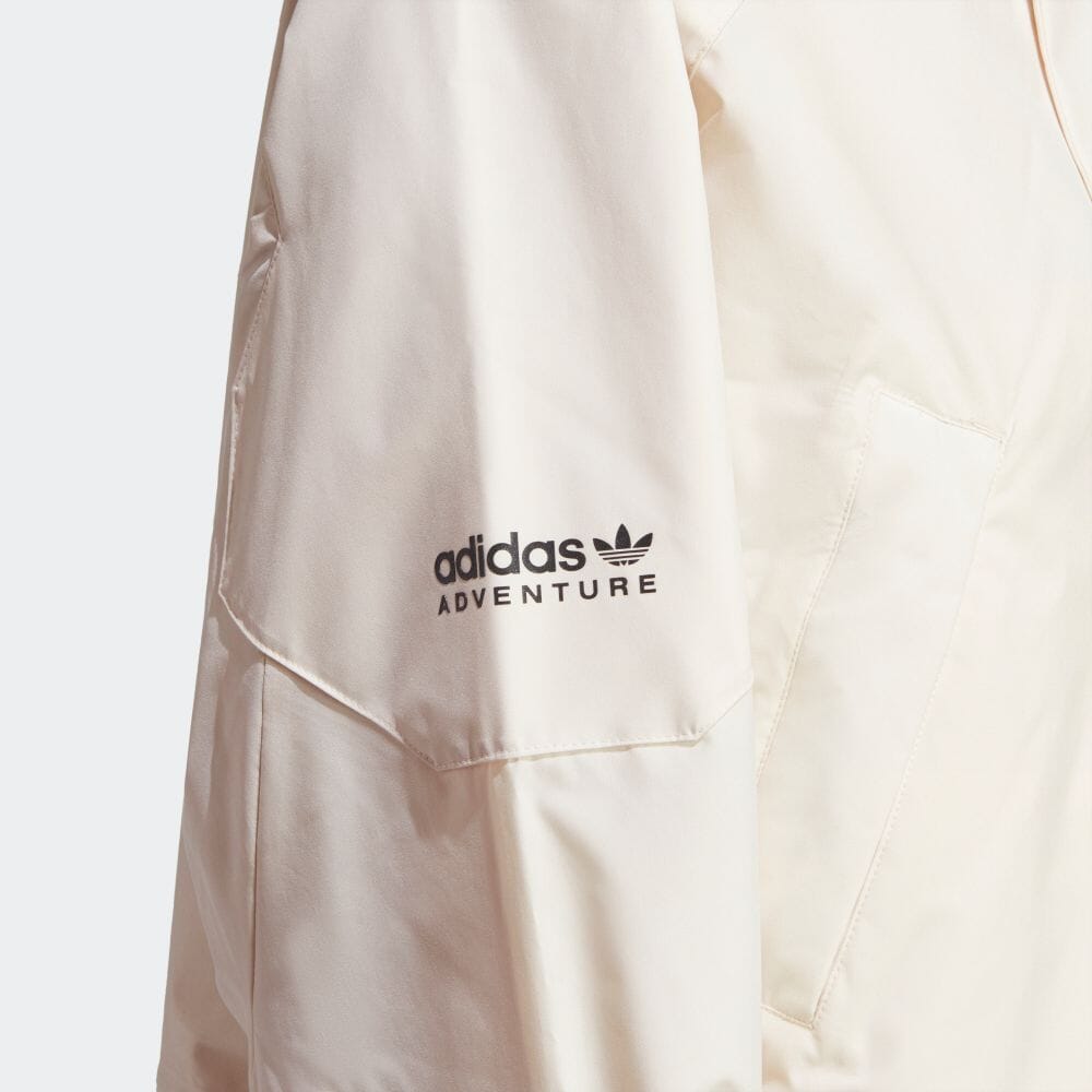 Adidas Originals Trefoil Solid Stand Collar Full Zip Long Sleeve Jacket Women Jackets White IC5446
