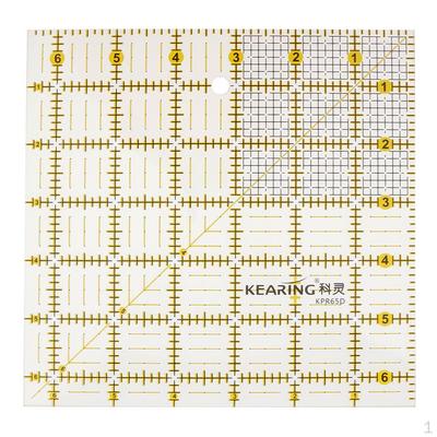 Square Grid Sewing Quilting Ruler Drawing Template DIY Tool for Patchwork Craft 16.5x16.5cm