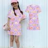Girls Animal Print Dress Kids Loose Fit Short Sleeve Round Neck Lightweight Casual Dress for Children Summer Wear