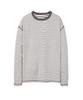 IL CORSO Bold Reversible Striped Long Sleeve T-Shirt Gray
