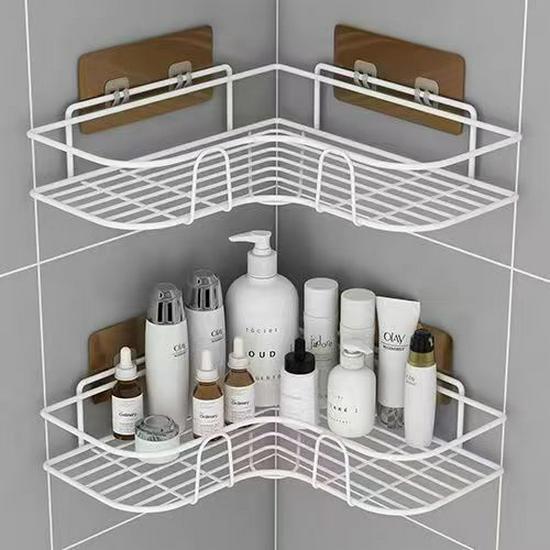 

Punch-Free Corner Bathroom & Kitchen Storage Rack білий