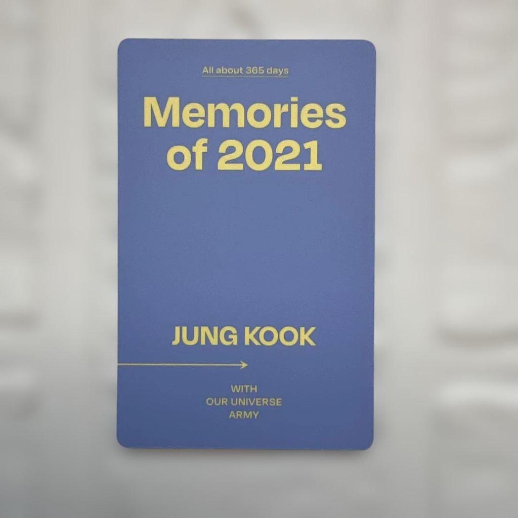 [USED] BTS Memories of 2021 DVD, Jungkook Photo Card, Etc.