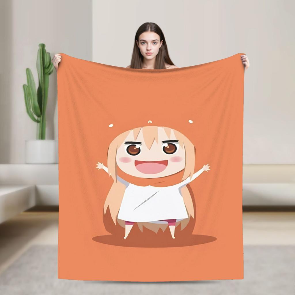 Himouto Umaru Chan Anime Flannel Blankets Super Soft Throw Blanket for Couch Chair Street Trend Bedspread Sofa Bed Cover