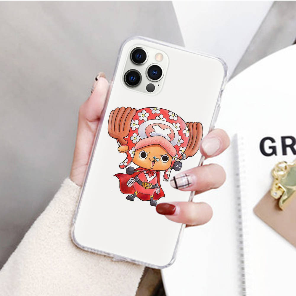 JW63 One Piece Chopper Transparent Case for Samsung A04 A14 A23 M33 M53 Realme 10 9 C35 C55 VIVO Y02 X80 Infinix Hot 30 Note 11 Tecno Spark 8P Pro