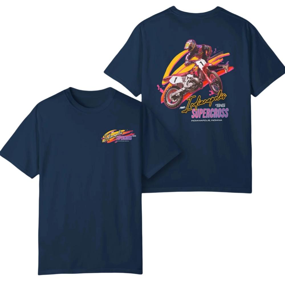 Supercross Indianapolis AMA T-Shirt Men Women Cotton Tees Dirt Bike Racing Short Sleeve Summer Tops Men's T-shirt Streetwear