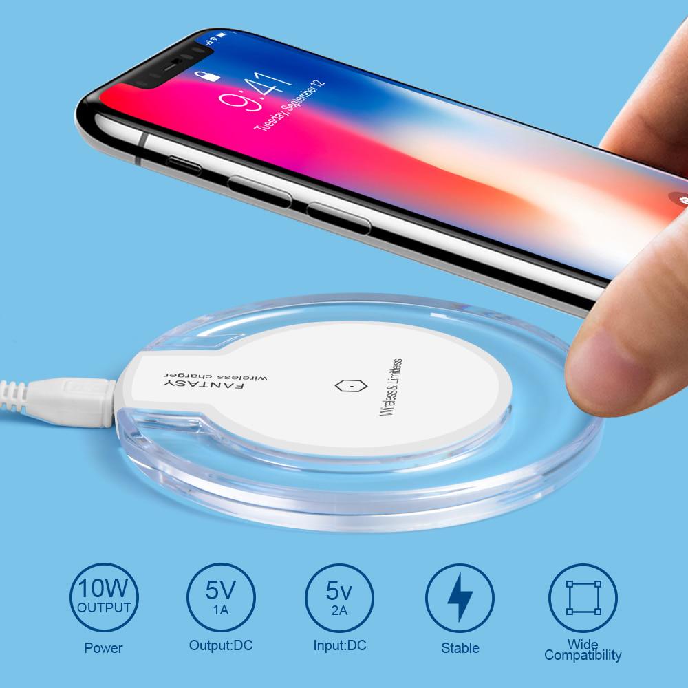 Qi Wireless Charger Receiver Led Fast Charging For iPhone Samsung Huawei Xiaomi Redmi Wireless Charger