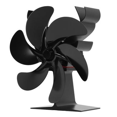 Wood Stove Fan 6 Blades Heat Powered Burning Fireplace Fan Circulate Warm Energy Saving High