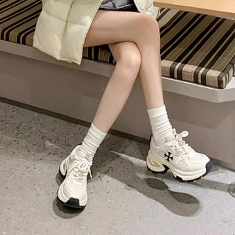 Thick-soled Height-enhancing Women's Casual Sports Shoes Dad Shoes Running Shoes