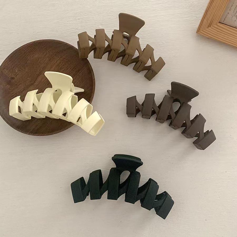 4Pcs Headwear Set Women Fashion Claw Clip Coffee Black Acrylic Large Hair Claw Korea For Girl Clip Barrette Hair Accessories