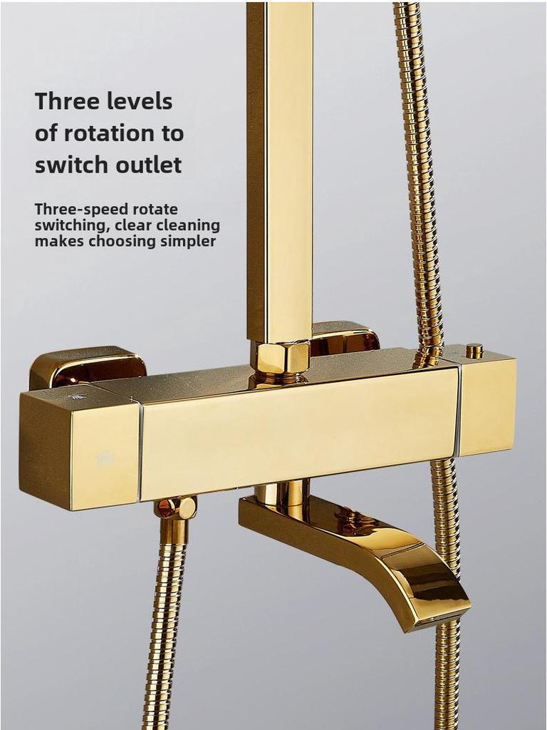 Thermostatic Shower Set with One-Touch Temp Lock & Boost Shower Head