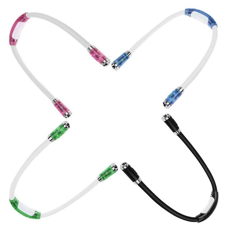 LED lampka do przytulania elastyczna regulowana latarka na szyję do nauki kolorowa do czytania