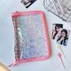 Ins Style A5 Laser Star 6-Hole PVC Loose-Leaf Zipper Binder: Planner, Photo Album, Card & Jewelry Storage