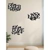 Metal Wall Decor Plaque Set LOVE LIVE LAUGH with Leaves for Living Room Bedroom Birthday Gift
