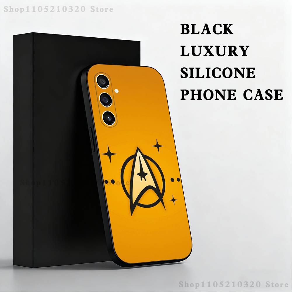 S-Star Trek S-Ships Phone Case For Samsung S25,S24 Ultra,S20,S30 plus,S22 plus,S23,S30 Ultra 5G Silicone Black Shell