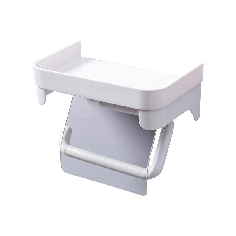 Kekewu Multifunctional Toilet Paper Holder with No-Punch Traceless Sticker