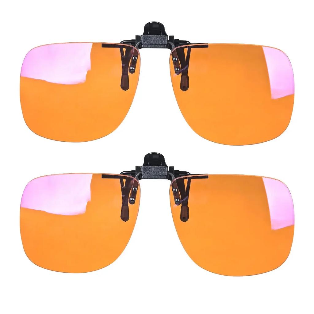 Red Lens Clip On Better Sleep Clipon  Black Polarized Sunglasses Clip On Big Size Square Shape Orange Lens Yellow Driving Lenses