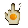 1/2Pcs Fried Egg Mold Middle Finger Shape Prank Egg Mold Stainless Steel Non-Stick Egg Shaper Office Prank Egg Maker