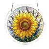 Stained Glass Suncatcher, Acrylic Puzzle Hanging Decoration, 7.48 Inch Round DIY Kit for Adults, Relaxing Craft Gift for Women Moms Puzzle Lovers