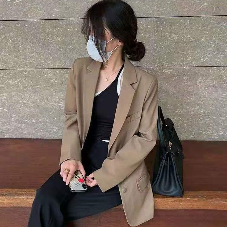 Women's 2024 Autumn Slimming Mid-Length Casual Suit Jacket