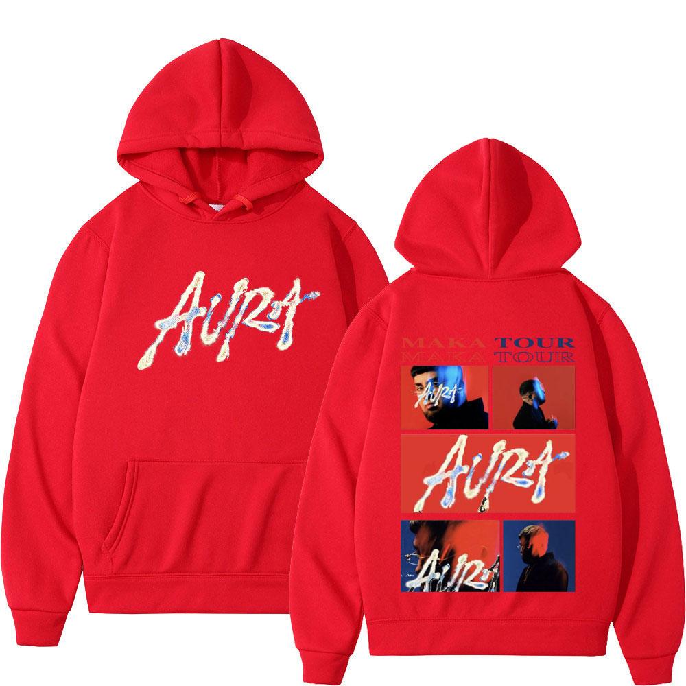 Rapper Maka Aura Tour  Merch Hoodies Men Women Clothing Fashion Hip Hop Hooded Sweatshirts Aesthetic Oversized Hoodie Unisex