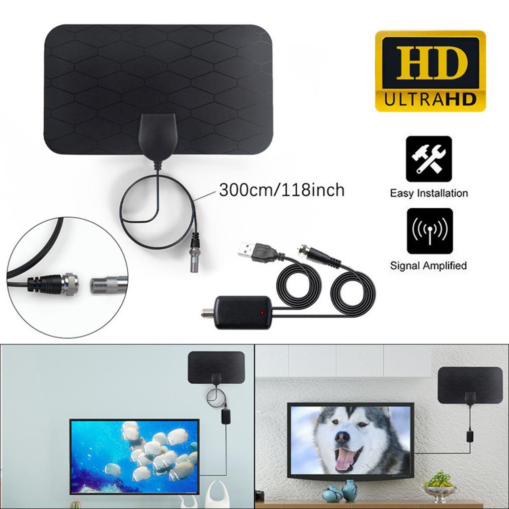 3000miles Range 1080p Hd Digital Tv Antenna Indoor Outdoor Dvb-t2 Tv Antenna With Amplifier Signal Booster