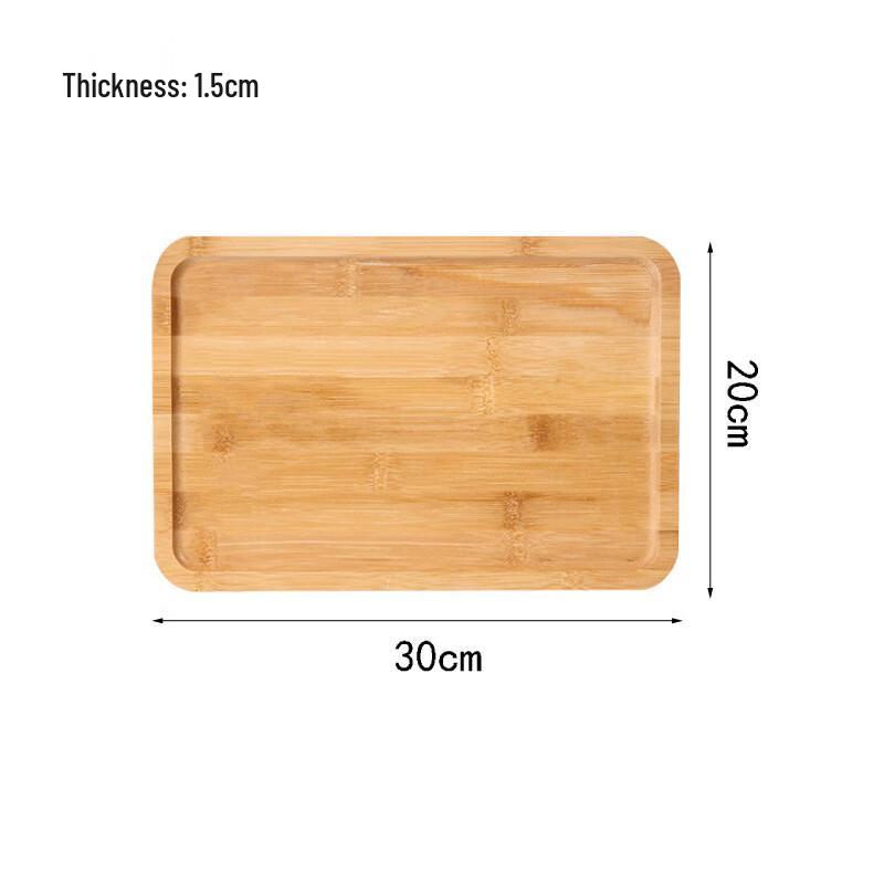 Rectangular Bamboo Wood Serving Tray
