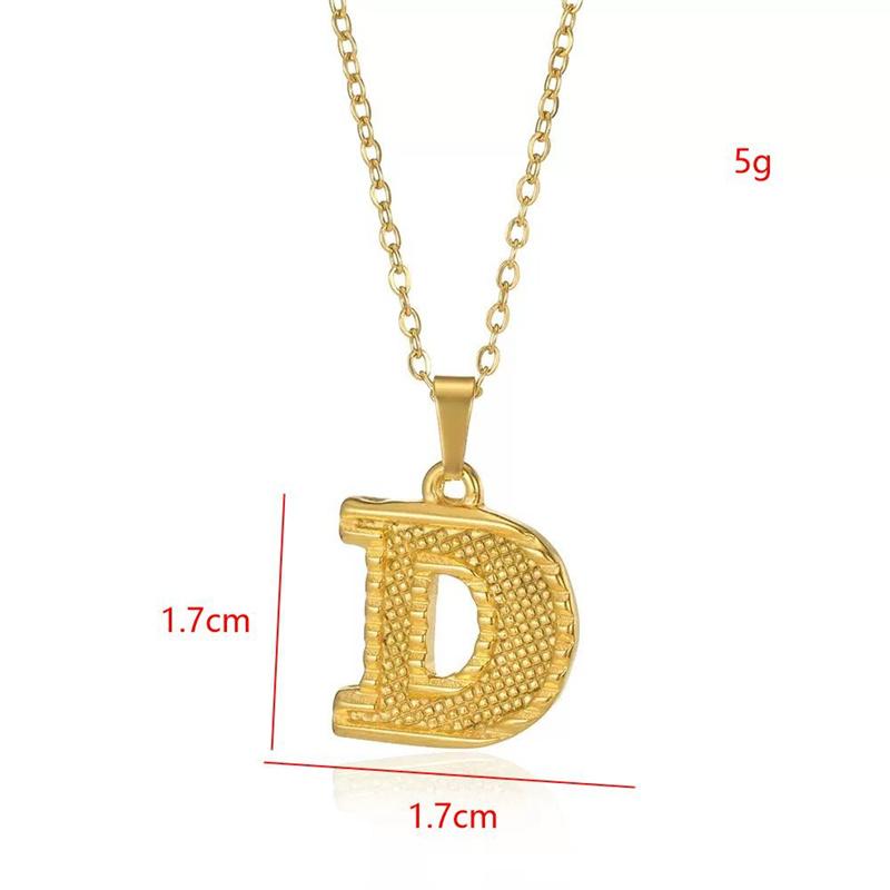 Stainless Steel Initial Necklaces For Women Men Gold Color Letter Necklace Pendant Jewelry Male Female Neck Chain Birthday Gift