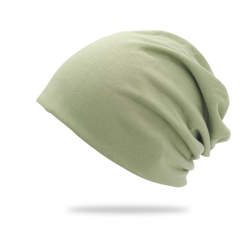 Cross-border Solid Color Slouchy Beanie - Double-Layer Postpartum Hat for Cold Weather