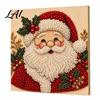 Progetti Artistici per Alleviare lo Stress Kit Perle Finte di Natale Pittura Capanna Innevata di Babbo Natale Kit Artigianale 3D Scintillante con Perline Fai da Te per Adulti Parete per le Festività Invernali di Casa