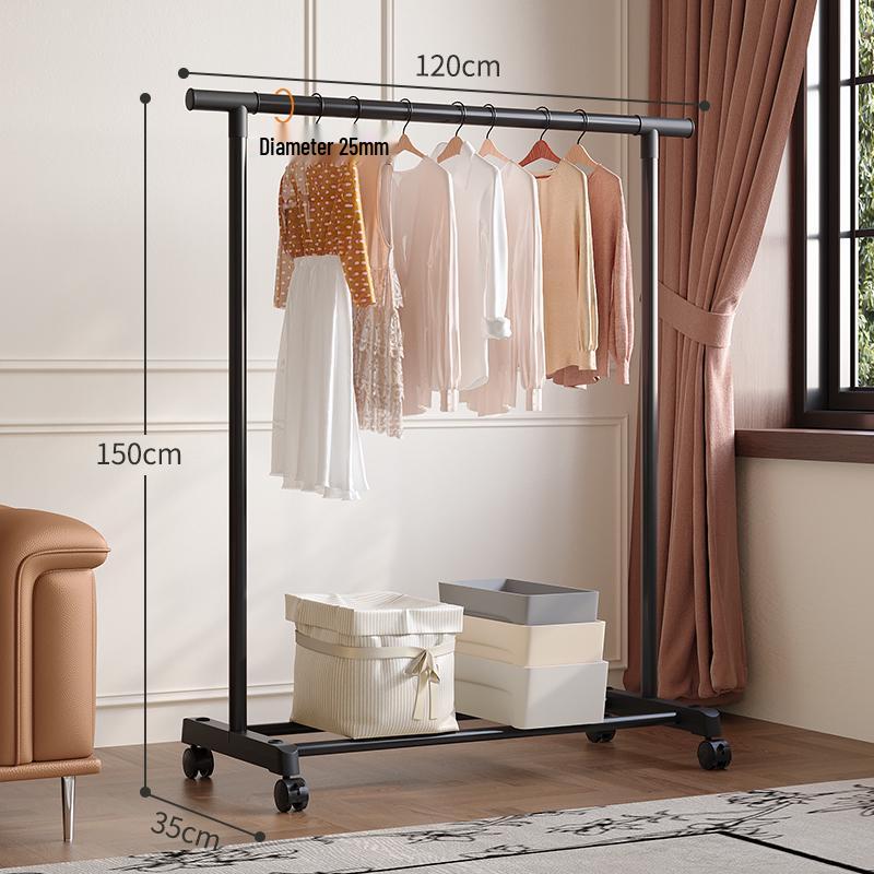 Multifunctional Floor Coat and Clothes Drying Rack for Bedroom, Balcony, or Dorm.