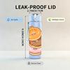1PC Donut Cartoon Pattern 750ml Color Plastic Sports Water Bottle Leakproof Flip Straw Lid Suitable for Sports Office Home Use