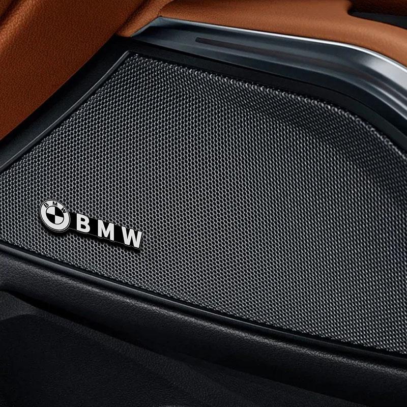 2/4Pcs 3D Aluminum Car Audio Speaker Decorate Badge Sticker For BMW E36 E46 E90 E60 E39 F30 F10 F20 X5 E70 E53 G30 E91