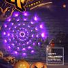 Halloween Lila Spinnennetz LED Lichterkette