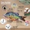 125Mm Plastic Silk Tail 2 Sections Sunfish Simulation Multi-Section Bait S Type Flexible Underwater Swimming Luya Bait