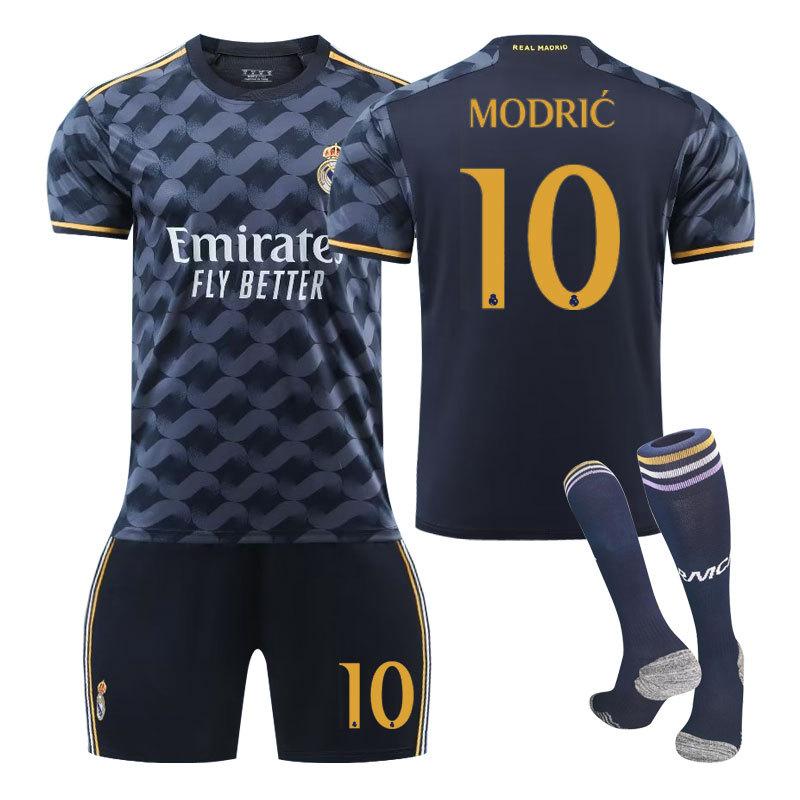 Real Madrid Away Adults and Children's Student Training Clothes Set Jersey Sportswear Men's and Women's Football Clothes La Liga