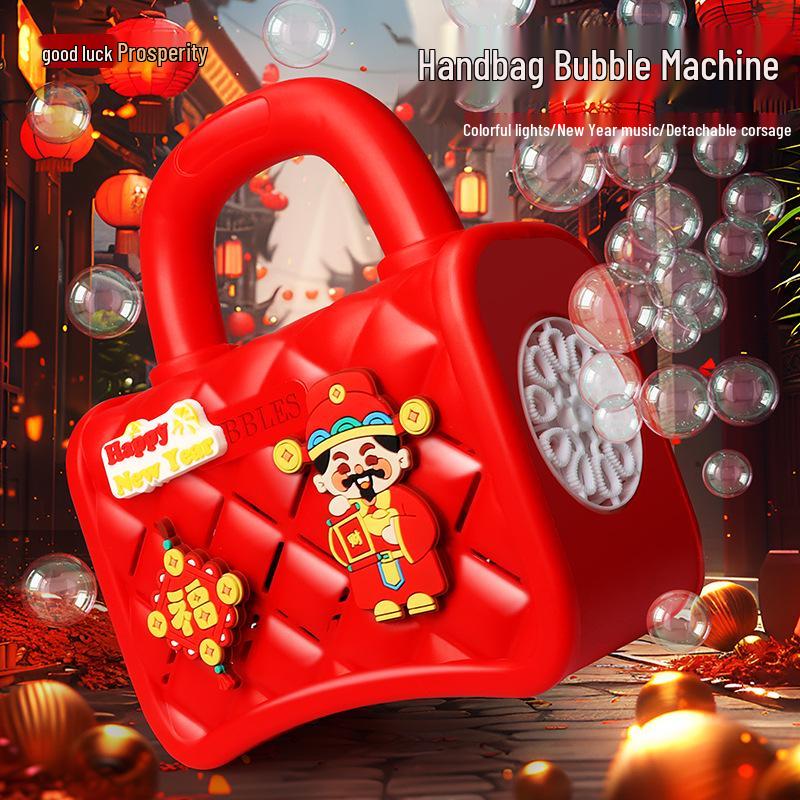 

2025 New Year Automatic Fireworks Bubble Machine - Fun Toy & Gift for Kids